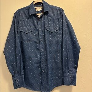 Ace of Diamond Western Wear Horseshoe Snap Shirt